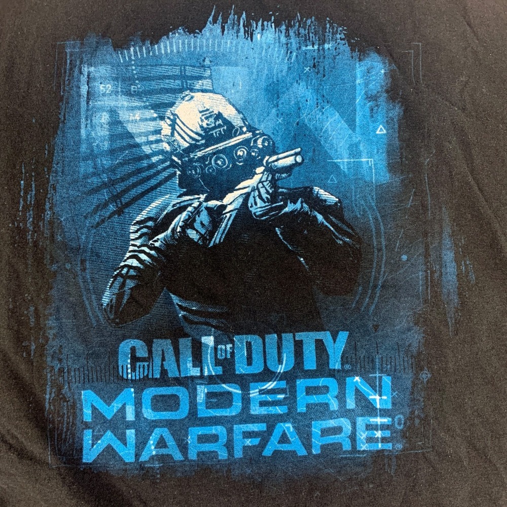 Call of Duty Modern Warfare Mens T Shirt Sz XXL Black Video Game Night Vision